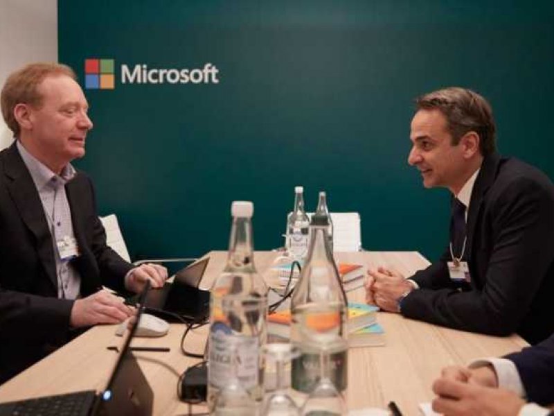 Data Center στην Ελλάδα πρότεινε ο Μητσοτάκης στη Microsoft