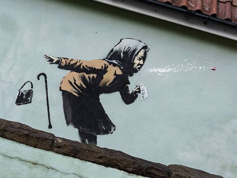 «Aachoo!!»: Το νέο γκράφιτι του Banksy στο Μπρίστολ